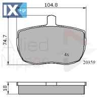 ΣΕΤ ΔΙΣΚΟΦΡΕΝΑ ΕΜΠΡ. FIAT-FORD  ADB0319 SA4107754 1571571 4431470 5015935 5018908 5022398 6165965 6567002 6613708 89VX2KO21BA 1571571 4431470 5015935 5018908 5022398 6613708 93806190 GBP270 RTC3163 GB