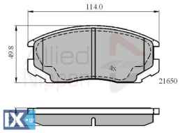ΣΕΤ ΔΙΣΚΟΦΡΕΝΑ ΕΜΠΡ. MITSUBISHI-DAIHATSU  ADB0415 04465B4030 BP511110 DBP511110 DBP511114 MB699464 MB699473 MB699474 MB928816 MB928817 MB950555 MR249779 MR389507 MR389508 MR389511 MR389512 MZ690330 X3