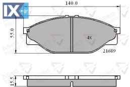 ΣΕΤ ΔΙΣΚΟΦΡΕΝΑ ΕΜΠΡ. TOYOTA  ADB0440 0446523040 0446526030 0446526040 0446526051 0446535220 0446535270 04465YZZAC 0449126240 0449126250 0449126280 0449126310