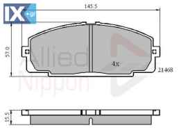 ΣΕΤ ΔΙΣΚΟΦΡΕΝΑ ΕΜΠΡ. TOYOTA  ADB0459 0446525040 0446525060 0446525090 0446526010 0446526020 0446526070 0446526090 0446526100 0446526130 0446526160 0446526170 0446526180 0446526200 0446526220 044652625