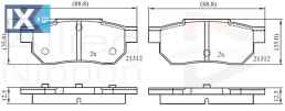 ΣΕΤ ΔΙΣΚΟΦΡΕΝΑ ΟΠΙΣΘ. HONDA  ADB0460 43022SD2505 43022SD2930 43022SE0500 43022SE0525 43022SE0526 43022SE0930 43022SE0931 43022SE0N50 43022SE0S00 43022SE7930 43022SF1525 43022SF1800 43022SH3507 43022SH