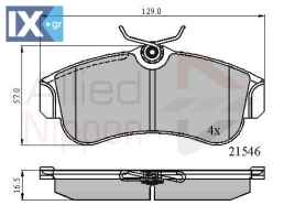 ΣΕΤ ΔΙΣΚΟΦΡΕΝΑ ΕΜΠΡ. NISSAN  ADB0566 410602F025 410602F026 410604M525 410604M526 4106071J25 4106071J26 41060BM425 41060F1725 D1060BM40A