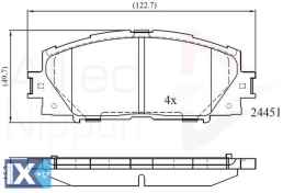ΣΕΤ ΔΙΣΚΟΦΡΕΝΑ ΕΜΠΡ. LEXUS-TOYOTA  ADB06014 044650W140 044650W141 0446547060 0446547070 477460W180 044650W140 044650W141 0446547060 0446547070 477460W180