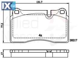 ΣΕΤ ΔΙΣΚΟΦΡΕΝΑ ΕΜΠΡ. LAND ROVER  ADB06030 5H222D007AA SFP500045 SFP500070