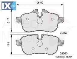 ΣΕΤ ΔΙΣΚΟΦΡΕΝΑ ΟΠΙΣΘ. BMW  ADB06106 34216788275 34216797861
