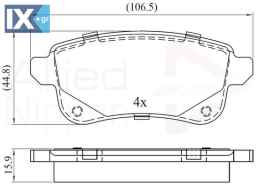 ΣΕΤ ΔΙΣΚΟΦΡΕΝΑ ΟΠΙΣΘ. RENAULT  ADB06124 440603558R 440608061R 440608235R 440834627R