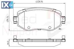 ΣΕΤ ΔΙΣΚΟΦΡΕΝΑ ΕΜΠΡ.  RENAULT  ADB06125 410603407R