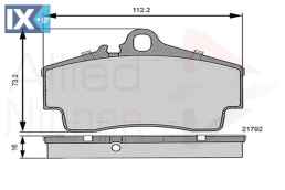 ΣΕΤ ΔΙΣΚΟΦΡΕΝΑ ΟΠΙΣΘ. PORSCHE  ADB06130 98635293910 98735293900 99635293000 99635293003 99635293900 99635293903 99635298000