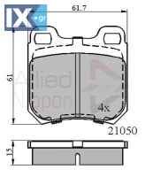ΣΕΤ ΔΙΣΚΟΦΡΕΝΑ ΟΠΙΣΘ. OPEL-SAAB  ADB0741 1605026 1605031 1605617 1605687 1605688 1605799 1605883 1605924 4837241 90251457 90273260 90497874 90540177 9195031 93169000 1605005 1605026 1605031 1605047 16