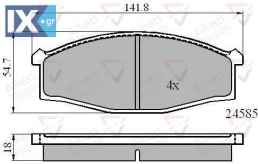 ΣΕΤ ΔΙΣΚΟΦΡΕΝΑ ΕΜΠΡ. NISSAN  ADB0758 4106025T90