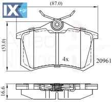 ΣΕΤ ΔΙΣΚΟΦΡΕΝΑ ΟΠΙΣΘ. AUDI-SEAT-VW-CITRO  ADB0797 1607083280 1608520380 1616872680 1631831780 1K0698451J 425420 425467 573005S 573032S 1E0698451 1E0698451B 1E0698451D 1E0698451E 1E0698451G 1H0615415 1