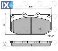 ΣΕΤ ΔΙΣΚΟΦΡΕΝΑ ΕΜΠΡ. SUBARU-NISSAN  ADB0829 4106037P90 4106037P91 26296AE120 26296FE070 26296FE090