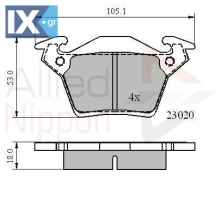ΣΕΤ ΔΙΣΚΟΦΡΕΝΑ ΟΠΙΣΘ. MERCEDES  ADB0888 0004214210 0034200220 A0004214210 A0030240220 A0034200220