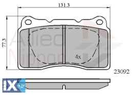 ΣΕΤ ΔΙΣΚΟΦΡΕΝΑ ΕΜΠΡ. MITSUBISHI-OPEL  ADB0895 22791925 23145627 26296FE120 13329562 13411116 1605100 410603303R 30646135 30683412