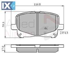 ΣΕΤ ΔΙΣΚΟΦΡΕΝΑ ΕΜΠΡ. TOYOTA  ADB0904 0446528430