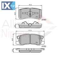 ΣΕΤ ΔΙΣΚΟΦΡΕΝΑ ΟΠΙΣΘ. MITSUBISHI  ADB0905 4605A265 4605A447 4605A448 4605A487 4605A502 MN102628 MR485638 MR510544 MZ690183 MZ690346 425390 425391 425448 1606294580 425390 425391 425448 K68028671AA 068