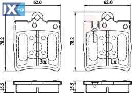 ΣΕΤ ΔΙΣΚΟΦΡΕΝΑ ΟΠΙΣΘ. MERCEDES  ADB0915 0024205220 0034202820 003420282041 0034205220 003420522041 0054201920 A0024205220 A0034202820 A003420282041 A0034205220 A003420522041 A0054201920