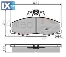ΣΕΤ ΔΙΣΚΟΦΡΕΝΑ ΕΜΠΡ. SKODA-VW  ADB0928 115430261 115430284 115430285 6U0698151 6U0698151A 6U0698151B 6U0698151C 6U0698151D 6U0698151E 6U0698151F 8U0698151E 115430261 115430284 115430285 6U0698151 6U06