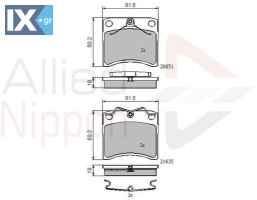 ΣΕΤ ΔΙΣΚΟΦΡΕΝΑ ΕΜΠΡ. VW  ADB0953 701698151A 701698151B 701698151F 701698151G 701698151H 7D698151B