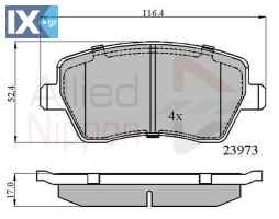 ΣΕΤ ΔΙΣΚΟΦΡΕΝΑ ΕΜΠΡ. NISSAN-SUZUKI  ADB0984 41060AX601 41060AX625 41060AZ625 D1060AX60A D1060AX61F D1060BH40A 4154210510 A4154210510 8450108101 410604076R 410604775R 410608481R 7701208422 7701209164 8