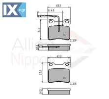 ΣΕΤ ΔΙΣΚΟΦΡΕΝΑ ΟΠΙΣΘ. PEUGEOT  ADB11060 1611456880 425081 425193 E172198 E172223 E172280 1611456880 425081 425193 E172198 E172223 E172280