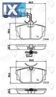 ΣΕΤ ΔΙΣΚΟΦΡΕΝΑ ΟΠΙΣΘ. VW  ADB11151 701698451 701698451C 7D0698451 7D0698451A 7D0698451C 7D0698451D 7D0698451E 7D0698451G 7D0698451J