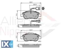 ΣΕΤ ΔΙΣΚΟΦΡΕΝΑ ΕΜΠΡ. FIAT  ADB11600 1559697 1731171 1736937 9S512K021A 9S512K021AA BS512K021AA ME9S5J2K021AA ME9S5J2K021AB 71770058 71773151 77364636 77365817