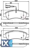 ΣΕΤ ΔΙΣΚΟΦΡΕΝΑ ΟΠΙΣΘ. CITROEN-FIAT-PEUGE  ADB11604 1612434180 1614412180 1612434180 1614412180 77366679