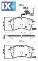 ΣΕΤ ΔΙΣΚΟΦΡΕΝΑ ΕΜΠΡ. RENAULT  ADB11707 410605649R 7701210174