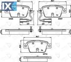 ΣΕΤ ΔΙΣΚΟΦΡΕΝΑ ΟΠΙΣΘ. LANCIA  ADB12154 77365809 77365809