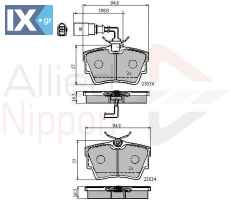 ΣΕΤ ΔΙΣΚΟΦΡΕΝΑ ΟΠΙΣΘ. VW  ADB1874 7D0698451F 7M3698451D