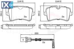ΣΕΤ ΔΙΣΚΟΦΡΕΝΑ ΟΠΙΣΘ. AUDI  ADB22121 4G0698451 4G0698451A 4G0698451B 4G0698451C 4H0698451A 4H0698451C 4H0698451D 4G0698451 4G0698451A 4G0698451B 4G0698451C 4H0698451A 4H0698451C 4H0698451D 4H0698451K