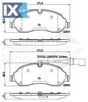 ΣΕΤ ΔΙΣΚΟΦΡΕΝΑ ΕΜΠΡ. FORD  ADB22214 1824121 1829400 1840479 1916326 2005987 2006028 2391870 BK312K021AA BK312K021AB BK312K021AC CK4Z2001A