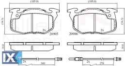 ΣΕΤ ΔΙΣΚΟΦΡΕΝΑ ΕΜΠΡ. CITROEN  ADB2416 95659340 1611457980 425043 425088 425091 425092 425102 425120 425127 425165 425263 425264 425265 425314 425498 425499 95659340 95659616 95666970 E172008 E172150 E