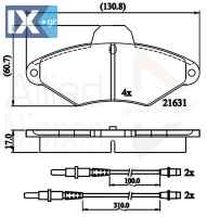 ΣΕΤ ΔΙΣΚΟΦΡΕΝΑ ΕΜΠΡ. CITROEN  ADB2568 425291 425114 425156 425291 95667785 95667786 E172027 E172511