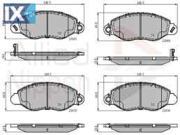 ΣΕΤ ΔΙΣΚΟΦΡΕΝΑ ΕΜΠΡ. FORD  ADB31107 1144288 1318147 1465168 1C152K021AD 1C1J2K021AA 1C1J2K021AB 1C1J2K021AC 4095132 4114749