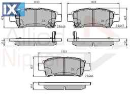 ΣΕΤ ΔΙΣΚΟΦΡΕΝΑ ΟΠΙΣΘ. TOYOTA  ADB31133 0446028040 0446628040 446028040 446628040 446628070 446644010 446645010