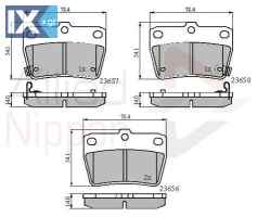 ΣΕΤ ΔΙΣΚΟΦΡΕΝΑ ΟΠΙΣΘ. TOYOTA  ADB31134 T113502080 T113AH3502080 T11BJ3501080 0446642020 0446642030 0446642040 0446642050 04466YZZD3 446642020 446642030