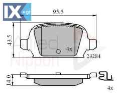 ΣΕΤ ΔΙΣΚΟΦΡΕΝΑ ΟΠΙΣΘ. OPEL  ADB31135 09200132 1605965 1605994 93178789 1605965 1605994 9200132 93178789