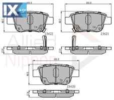 ΣΕΤ ΔΙΣΚΟΦΡΕΝΑ ΟΠΙΣΘ. TOYOTA  ADB31141 0446605010 0446605020 0446628110 04466YZZE2 446605010 446628110 446658010