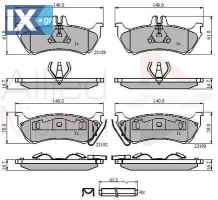 ΣΕΤ ΔΙΣΚΟΦΡΕΝΑ ΟΠΙΣΘ. MERCEDES  ADB31148 1634200520 1634201420 164200520 A1634200520 A1634201420 A164200520