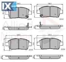 ΣΕΤ ΔΙΣΚΟΦΡΕΝΑ ΕΜΠΡ. TOYOTA  ADB31155 044650D020 044650D030 044650W050 044650W080 0446513020 0446513050 0446547050 0446552230 0446574020 04465YZZDA 446512592 446513020 446513050 446517100 446517101 44