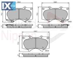 ΣΕΤ ΔΙΣΚΟΦΡΕΝΑ ΕΜΠΡ. TOYOTA  ADB31201 0446504070 04465-04070 044650K090 044650K360 04465-0K360 0446535250 0446535290 0446560210 0446560270 0446560320 04465YZZDB 446535250 446535290 446560270 4605A472