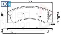 ΣΕΤ ΔΙΣΚΟΦΡΕΝΑ ΕΜΠΡ. JEEP  ADB31202 5093183AA 5093183AA