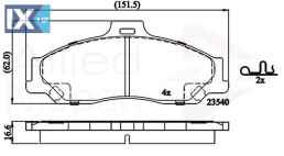 ΣΕΤ ΔΙΣΚΟΦΡΕΝΑ ΕΜΠΡ. MAZDA-FORD  ADB31245 UHY13323ZB UHY13328ZA UHY13329Z UJY63328Z UHY13323ZA UHY1333ZA UJY63323Z UJY6333Z 3894956 4119192 4420000 4420002 4509526 4509599