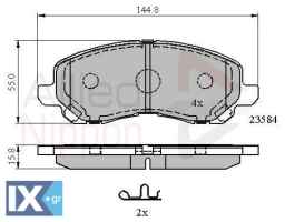 ΣΕΤ ΔΙΣΚΟΦΡΕΝΑ ΕΜΠΡ. MITSUBISHI-PEUGEOT-  ADB31256 4605A261 4605A486 4605A491 4605A557 4605A795 MN102618 MR527674 MR527675 MR569403 MR727674 MZ690348 1607690380 1607690480 1607690380 1607690480 051912