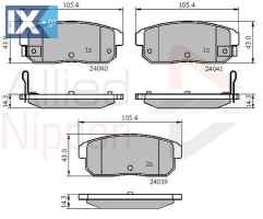 ΣΕΤ ΔΙΣΚΟΦΡΕΝΑ ΟΠΙΣΘ. MAZDA  ADB31283 440604U092 440606Y390 440606Y391 440606Z325 440606Z326 44060AU090 44060AU091 440604U092 440606Y390 440606Y391 440606Z325 440606Z326 44060AU090 44060AU091 F1YA2643