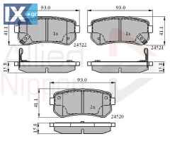 ΣΕΤ ΔΙΣΚΟΦΡ ΟΠΙΣΘ. HYUNDAI-KIA  ADB32016 ADB32016  ΝΕΟΣ ΚΩΔΙΚΟΣ ADB31543 583021GA00 583021HA10 583021JA30 583021JA31 583022SA10 583022SA30 583022SA70 583022YA30 583022YA31 583022YA50 583022YA70 583022