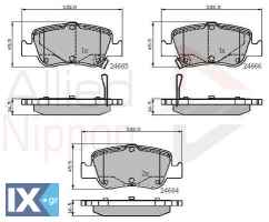 ΣΕΤ ΔΙΣΚΟΦΡΕΝΑ ΟΠΙΣΘ. TOYOTA  ADB31572 0446602170 0446602180 0446602181 0446602182 0446602280 0446602290 0446602291 446602170 446602180 446602181 446602182
