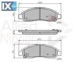 ΣΕΤ ΔΙΣΚΟΦΡΕΝΑ ΕΜΠΡ. ISUZU  ADB31573 89040317 8973682510 8973682520 8980511170